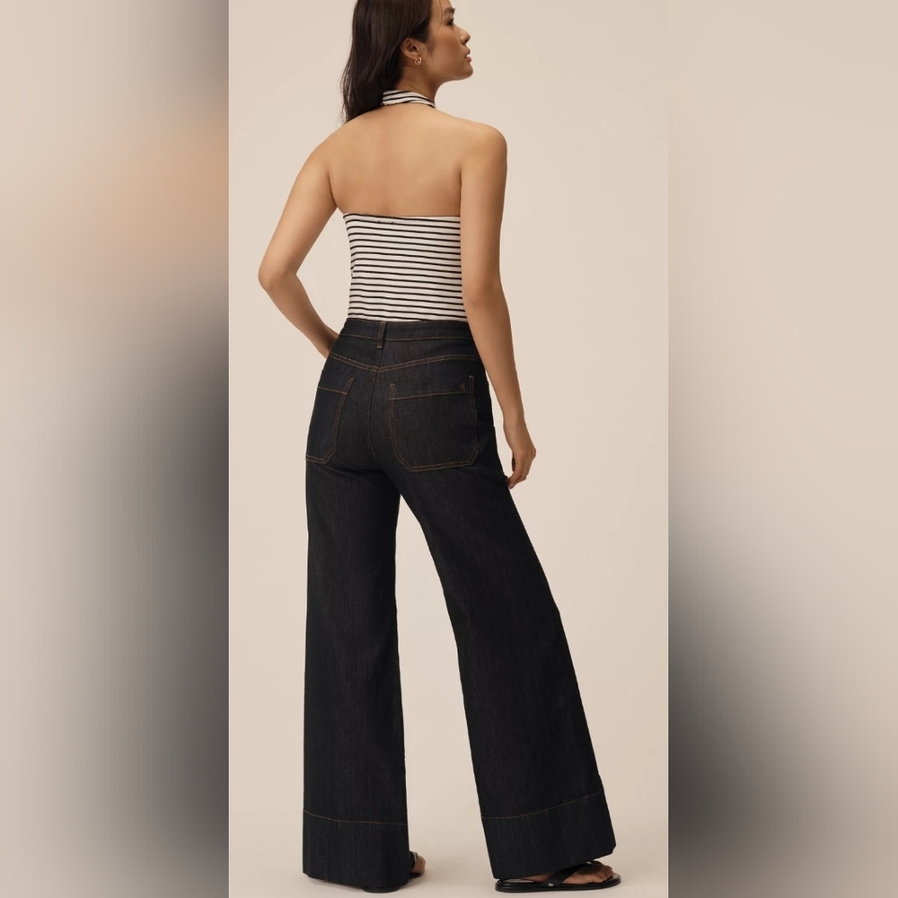 Pilcro Dark Blue Flare Jeans